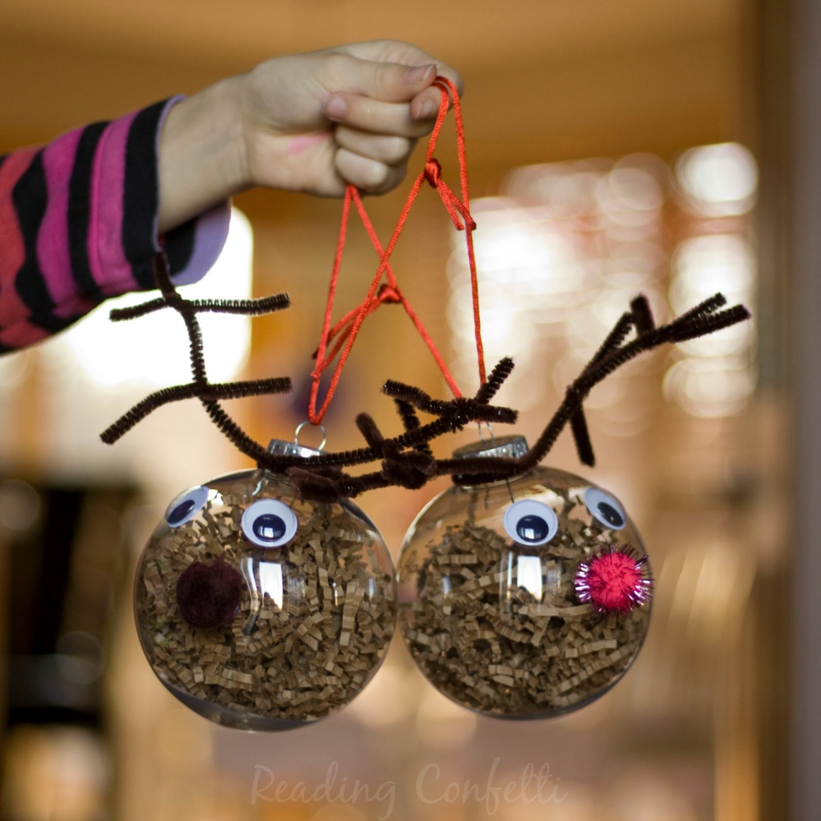 Reading Confetti: Reindeer Ornament